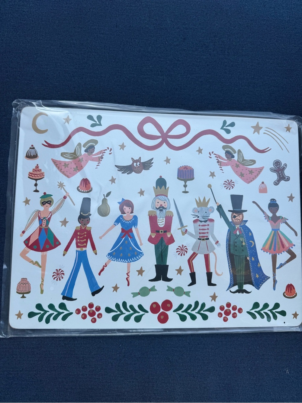 Pottery Barn Kids x Rifle Paper Co. Christmas Nutcracker Cork Placemat - Picture 4 of 6